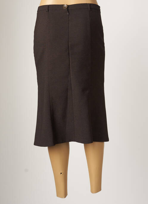Jupe mi-longue marron CHRISTIAN MARRY pour femme