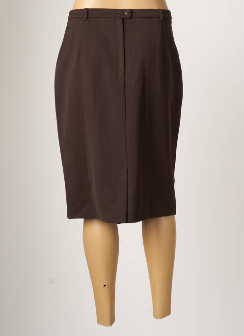 Jupe mi-longue marron CHRISTIAN MARRY pour femme
