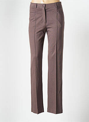 Pantalon droit stretch taille normale marron LEWINGER femme