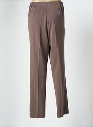 Pantalon droit taille élastique taille normale marron GRIFFON femme