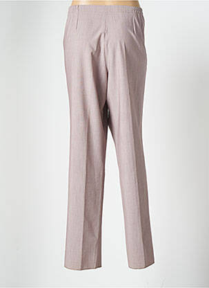 Pantalon droit fermeture zippée sous rabat boutonné taille normale beige GRIFFON femme