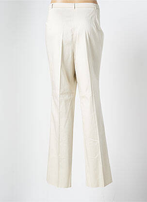 Pantalon droit fermeture zippée sous rabat boutonné taille normale beige CHRISTIAN MARRY femme