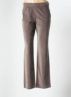 Pantalon droit stretch taille normale marron BLEU DE SYM femme