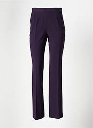 Pantalon droit coupe droite taille basse violet SYM femme