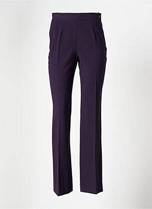 Pantalon droit coupe droite taille basse violet SYM femme