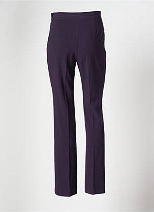 Pantalon droit coupe droite taille basse violet SYM femme