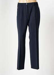 Pantalon droit fermeture zippée sous rabat boutonné taille normale bleu RICHY femme