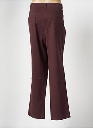 Pantalon droit stretch taille normale marron #144894 femme