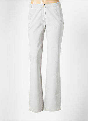 Pantalon droit stretch taille normale gris BLEU DE SYM femme