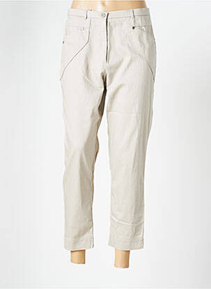 Pantalon 7/8 stretch taille normale beige CHRISTIAN MARRY femme