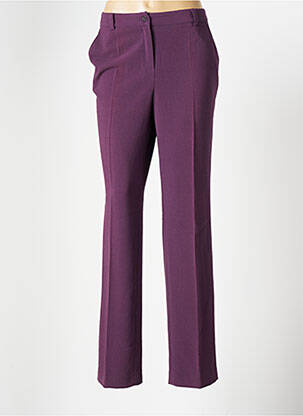 Pantalon droit violet NOMINAL pour femme