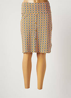 Jupe mi-longue stretch jaune BLUTSGESCHWISTER femme