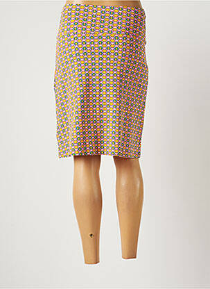 Jupe mi-longue taille normale jaune BLUTSGESCHWISTER femme