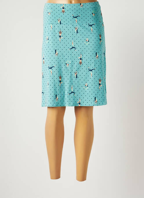 Jupe mi-longue taille normale bleu BLUTSGESCHWISTER femme