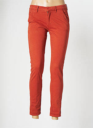 Pantalon chino taille basse taille basse orange REIKO femme