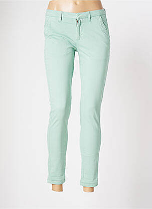 Pantalon chino taille basse taille basse vert REIKO femme