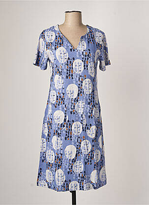 Robe mi-longue manches courtes manches courtes bleu WHITE STUFF femme