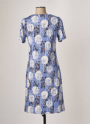 Robe mi-longue manches courtes manches courtes bleu WHITE STUFF femme