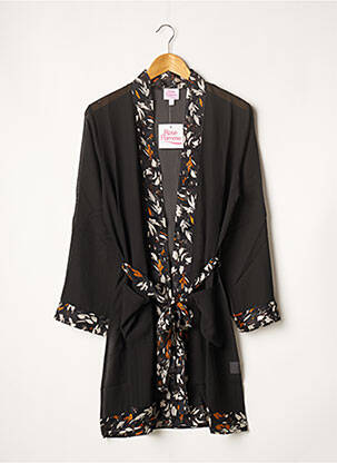 Déshabillé manches 3/4 noir ROSE POMME femme