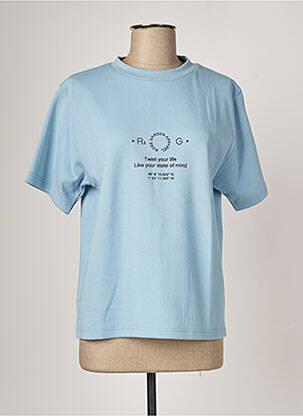T-shirt bleu ROSE GARDEN pour femme