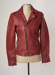 Veste en cuir rouge DAYTONA pour homme seconde vue