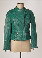 Veste en cuir vert ROSE GARDEN pour femme seconde vue