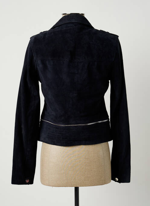 Veste en cuir bleu ROSE GARDEN pour femme