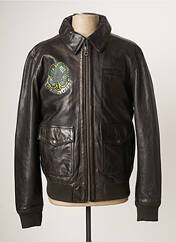 Veste en cuir noir DAYTONA pour homme seconde vue