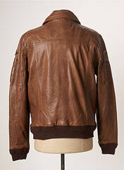 Veste en cuir marron DAYTONA pour homme seconde vue