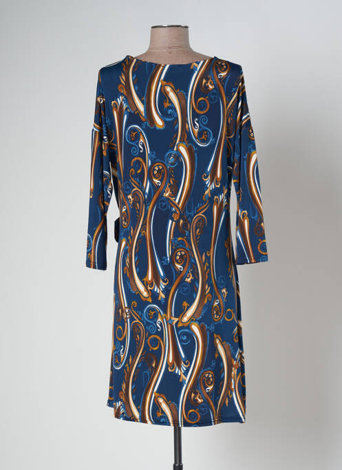 Robe mi-longue bleu LE SINGE DE JULIE pour femme