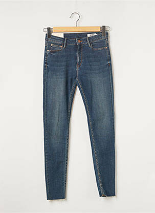 Jeans coupe slim broderie rivets taille normale bleu REIKO femme
