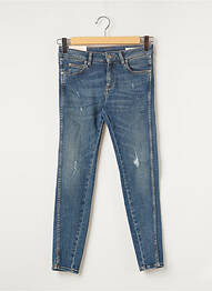 Jeans coupe slim broderie rivets taille normale bleu REIKO femme