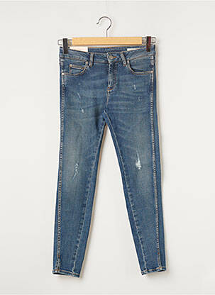 Jeans coupe slim broderie rivets taille normale bleu REIKO femme