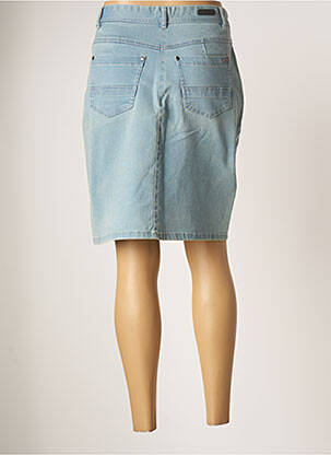 Jupe mi-longue stretch bleu JENSEN femme