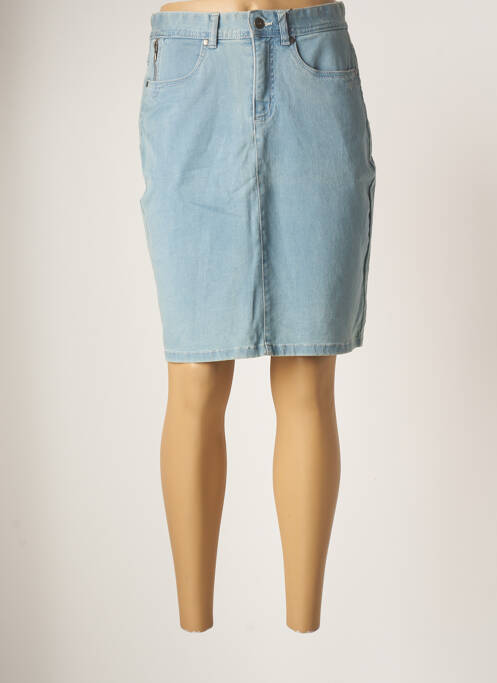 Jupe mi-longue taille normale bleu JENSEN femme