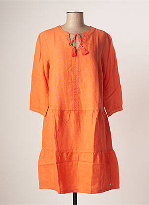 Robe mi-longue orange CECIL pour femme