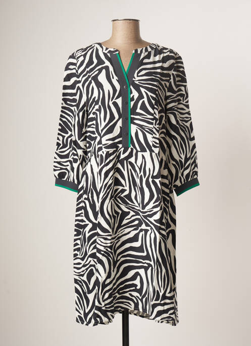 Robe mi-longue manches longues manches longues noir CECIL femme