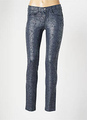 Pantalon slim stretch taille normale bleu WALTRON femme