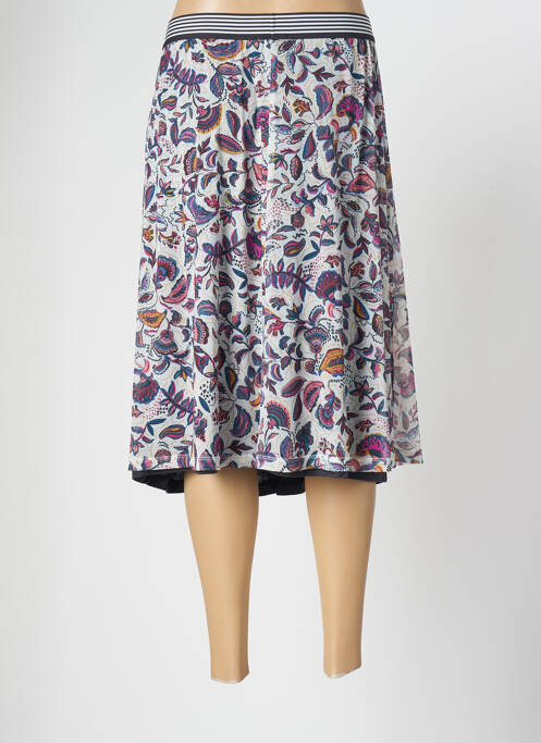 Jupe mi-longue blanc CECIL pour femme