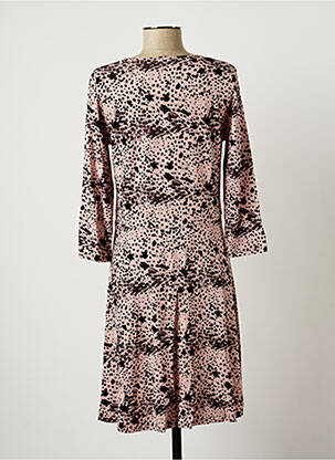 Robe mi-longue manches 3/4 manches 3/4 rose LES FILLES DE NEAUX femme