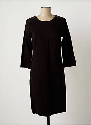 Robe mi-longue manches 3/4 manches 3/4 noir C'EST BEAU LA VIE femme