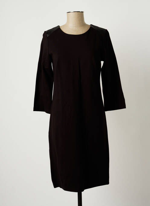 Robe mi-longue manches 3/4 manches 3/4 noir C'EST BEAU LA VIE femme