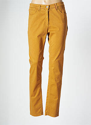 Pantalon slim stretch taille normale jaune COUTURIST femme