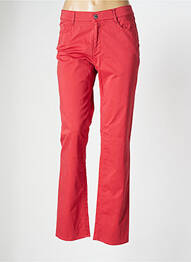 Pantalon droit stretch taille normale rouge COUTURIST femme