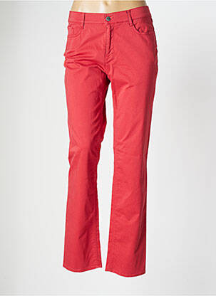 Pantalon droit stretch taille normale rouge COUTURIST femme