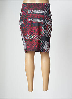Jupe mi-longue stretch rouge MALOKA femme