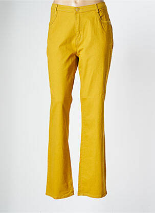 Pantalon droit jaune I.QUING pour femme