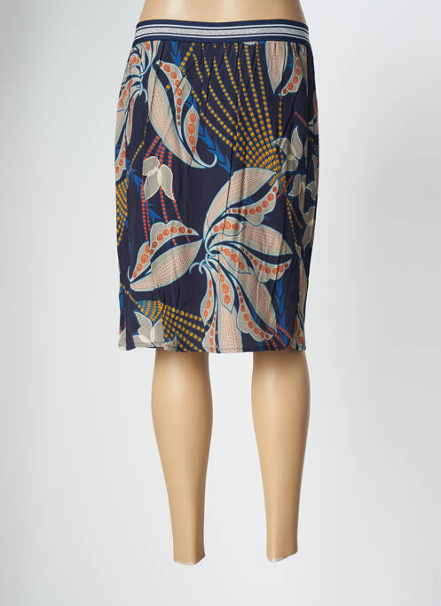 Jupe mi-longue bleu JULIE GUERLANDE pour femme