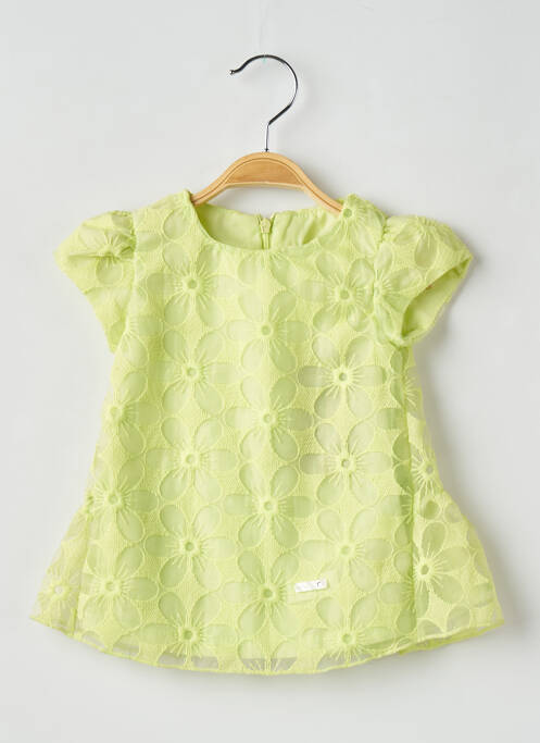 Robe mi-longue vert MAYORAL pour fille