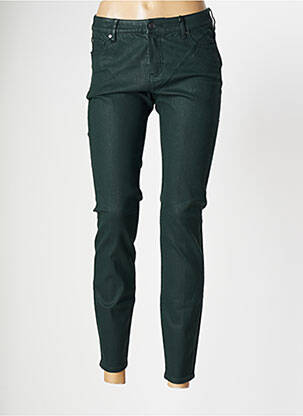 Pantalon slim tissage enduit taille normale vert ARMANI femme